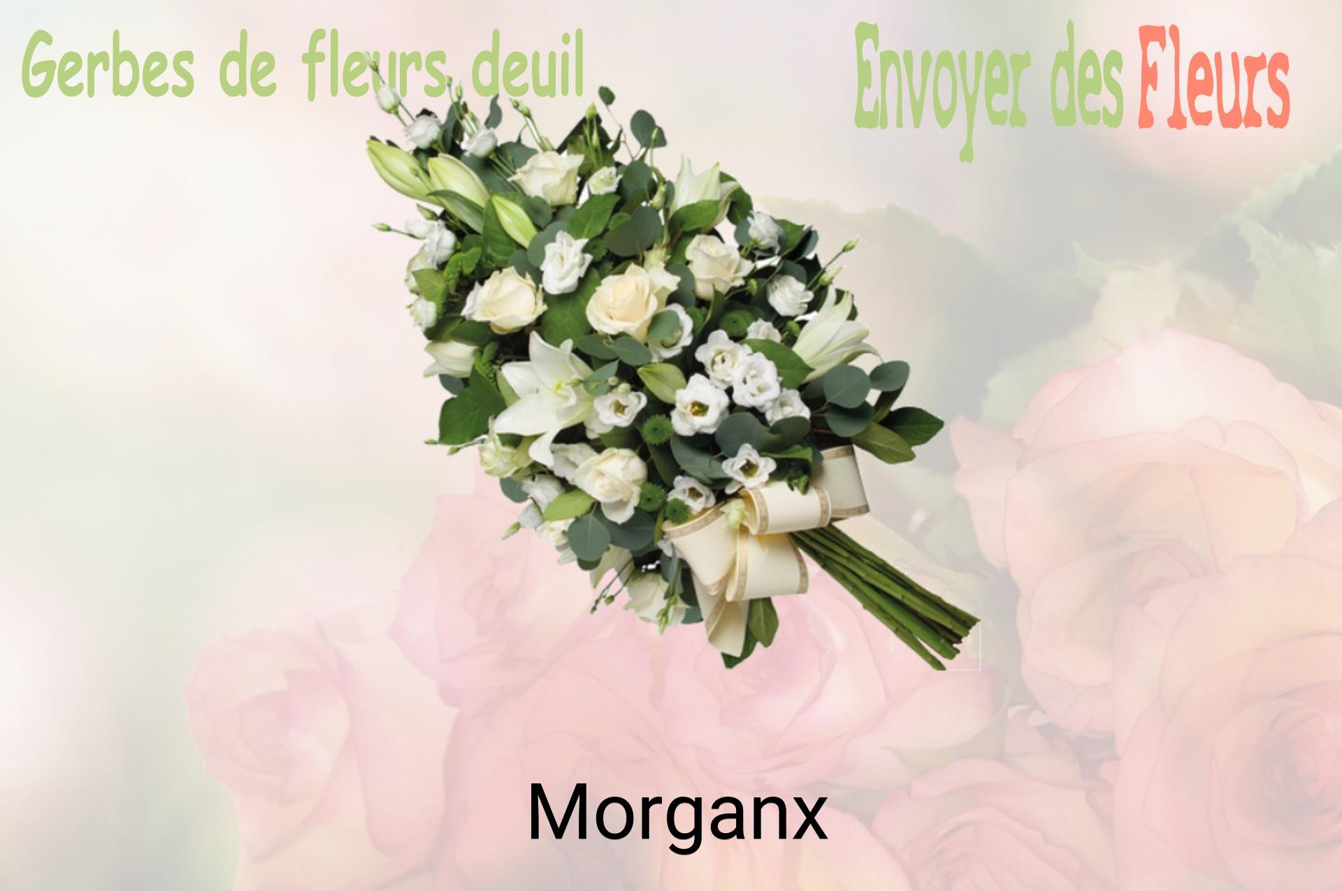 Gerbe de fleurs de deuil livrée à Morganx